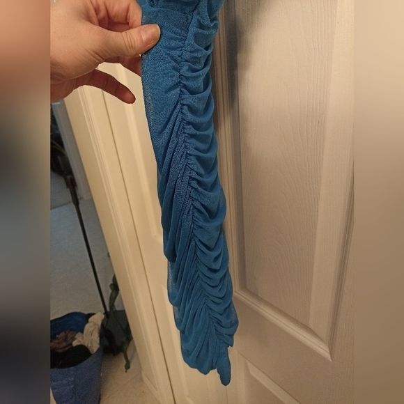 Emerald Sundae/Small/Bright Blue/Ruched Mini  Dress - Picture 4 of 4